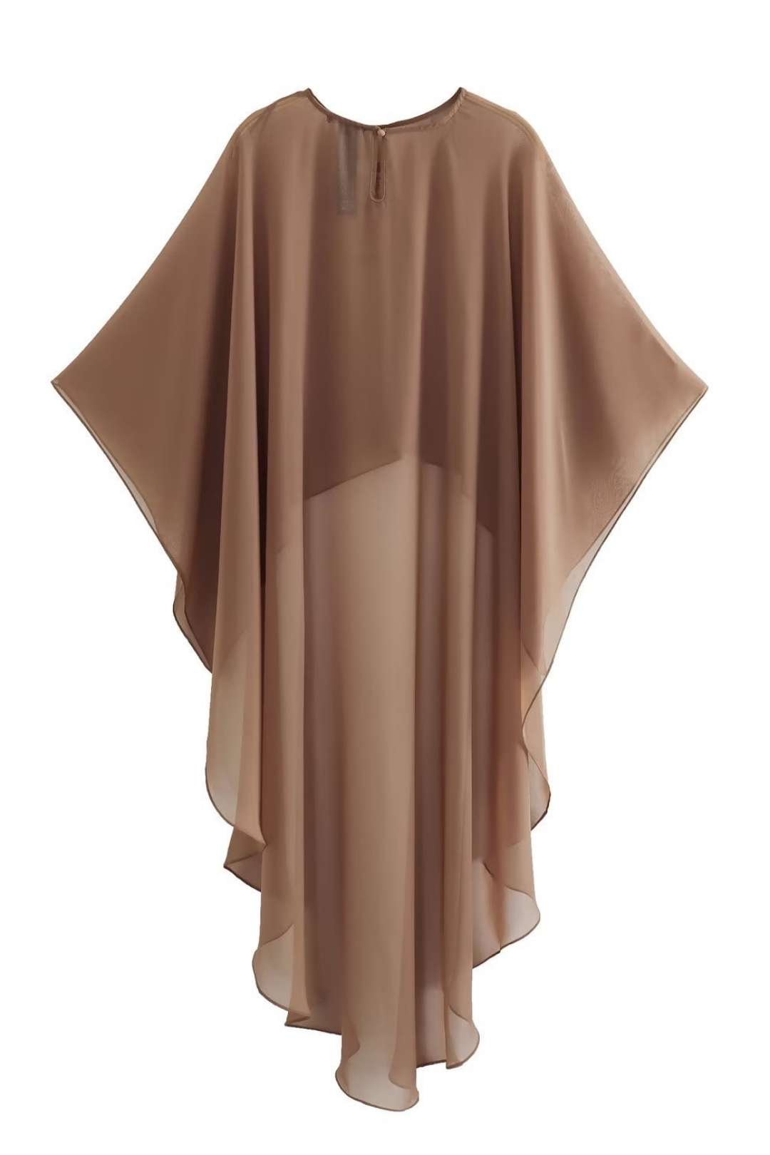 Asymmetric Tulle Cape Jacket