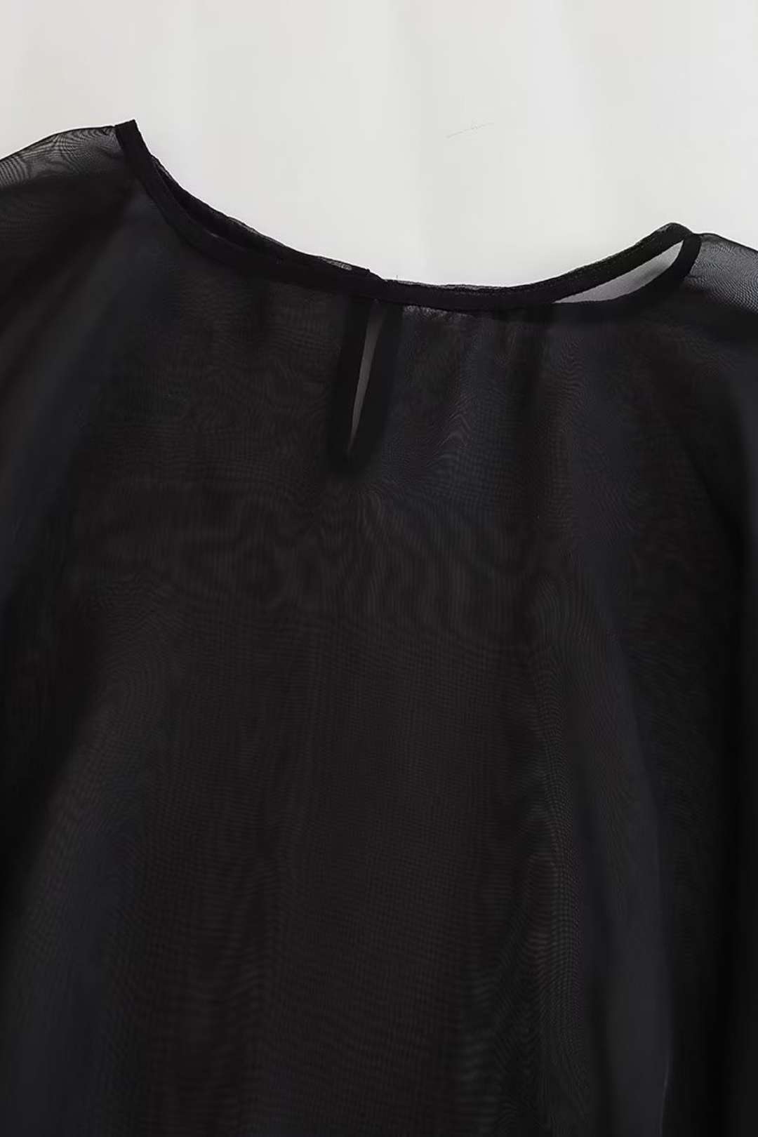 Asymmetric Tulle Cape Jacket