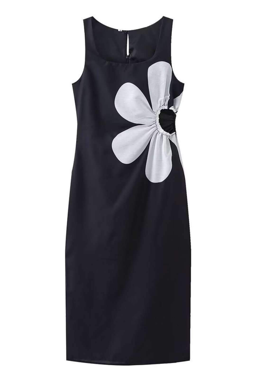 Casual Printed Hip-hugging Suspender Dress