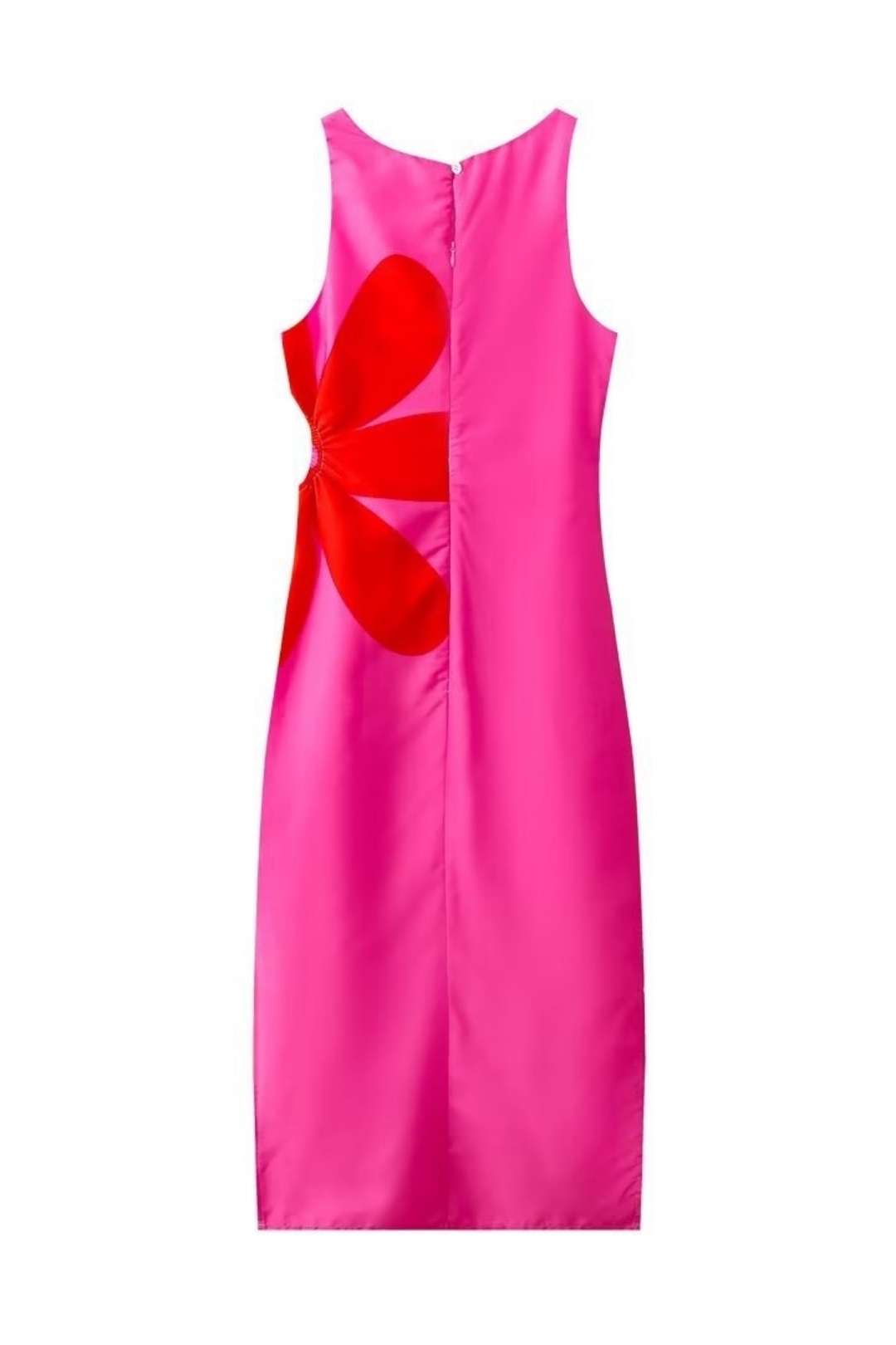 Casual Printed Hip-hugging Suspender Dress