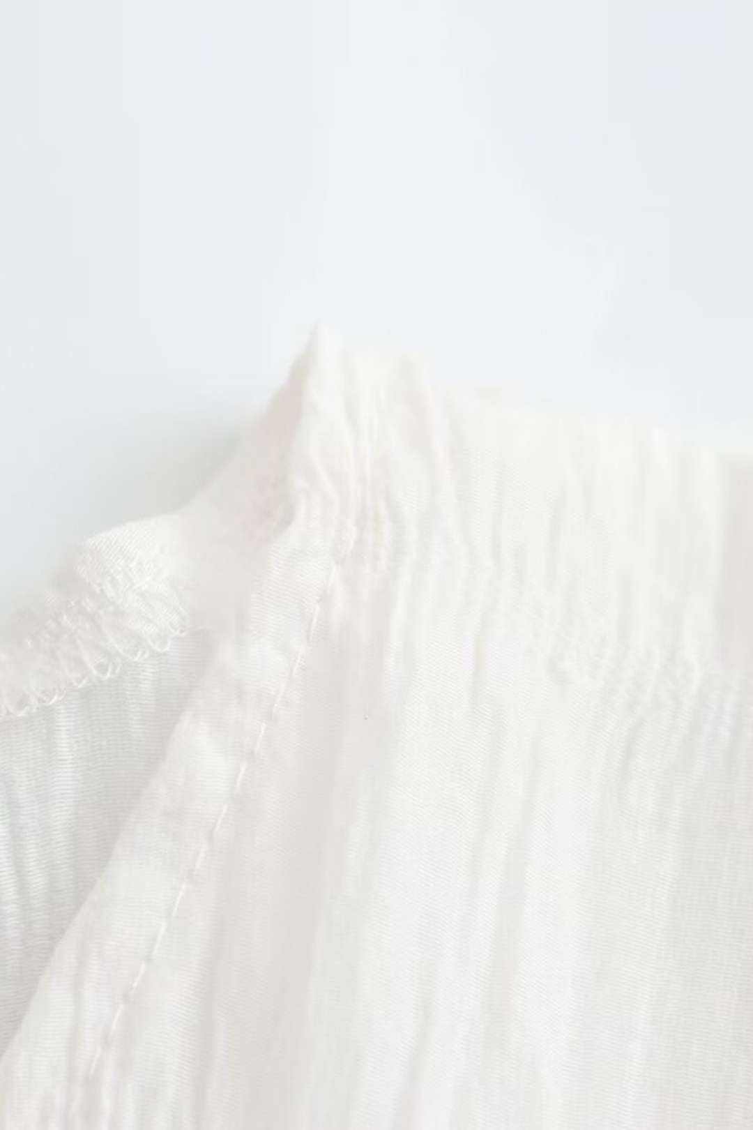 V-neck Hollow Long Sleeve Waist Puff Short Dress