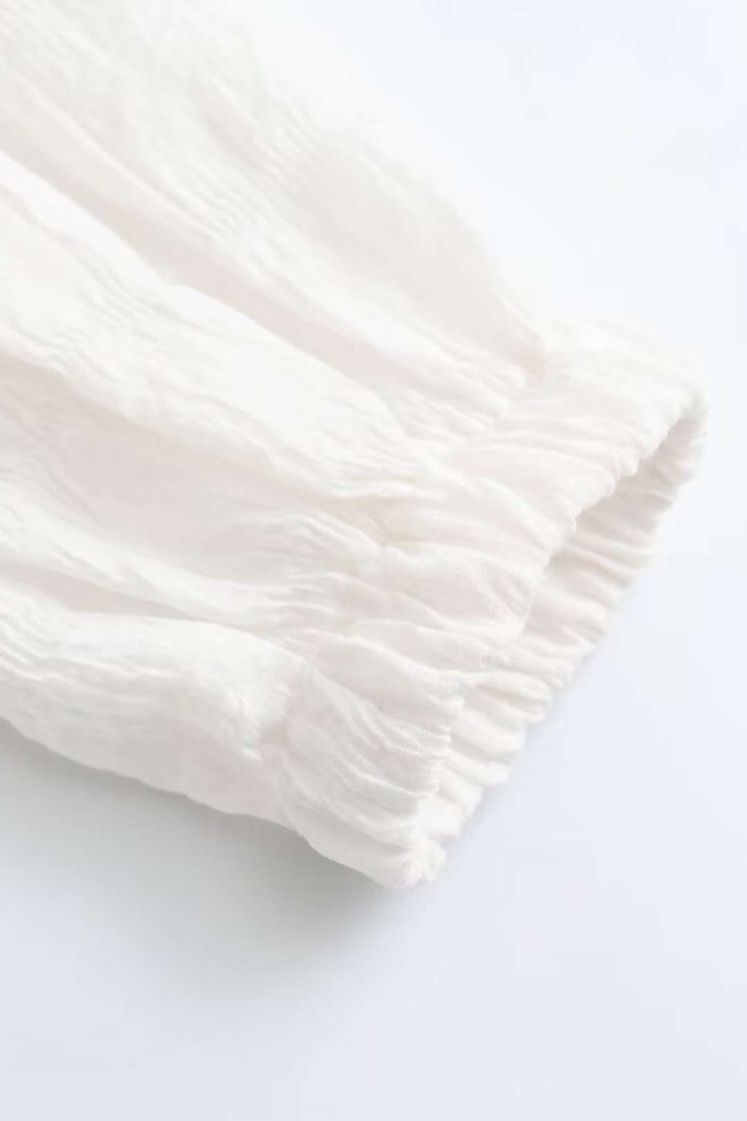 V-neck Hollow Long Sleeve Waist Puff Short Dress