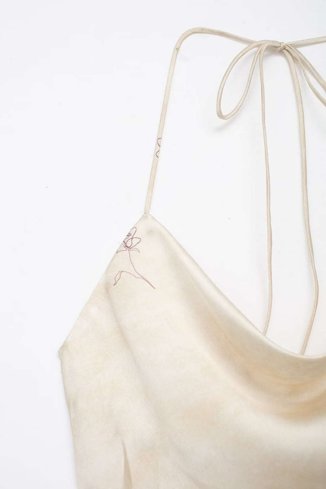 Silk Satin Texture Printed Dress