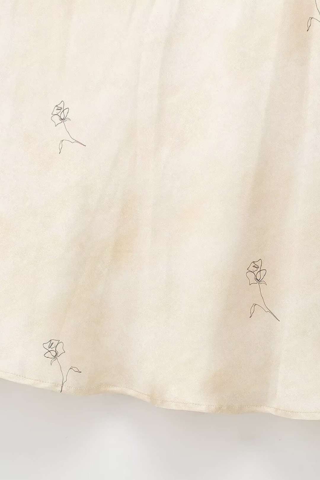 Silk Satin Texture Printed Dress