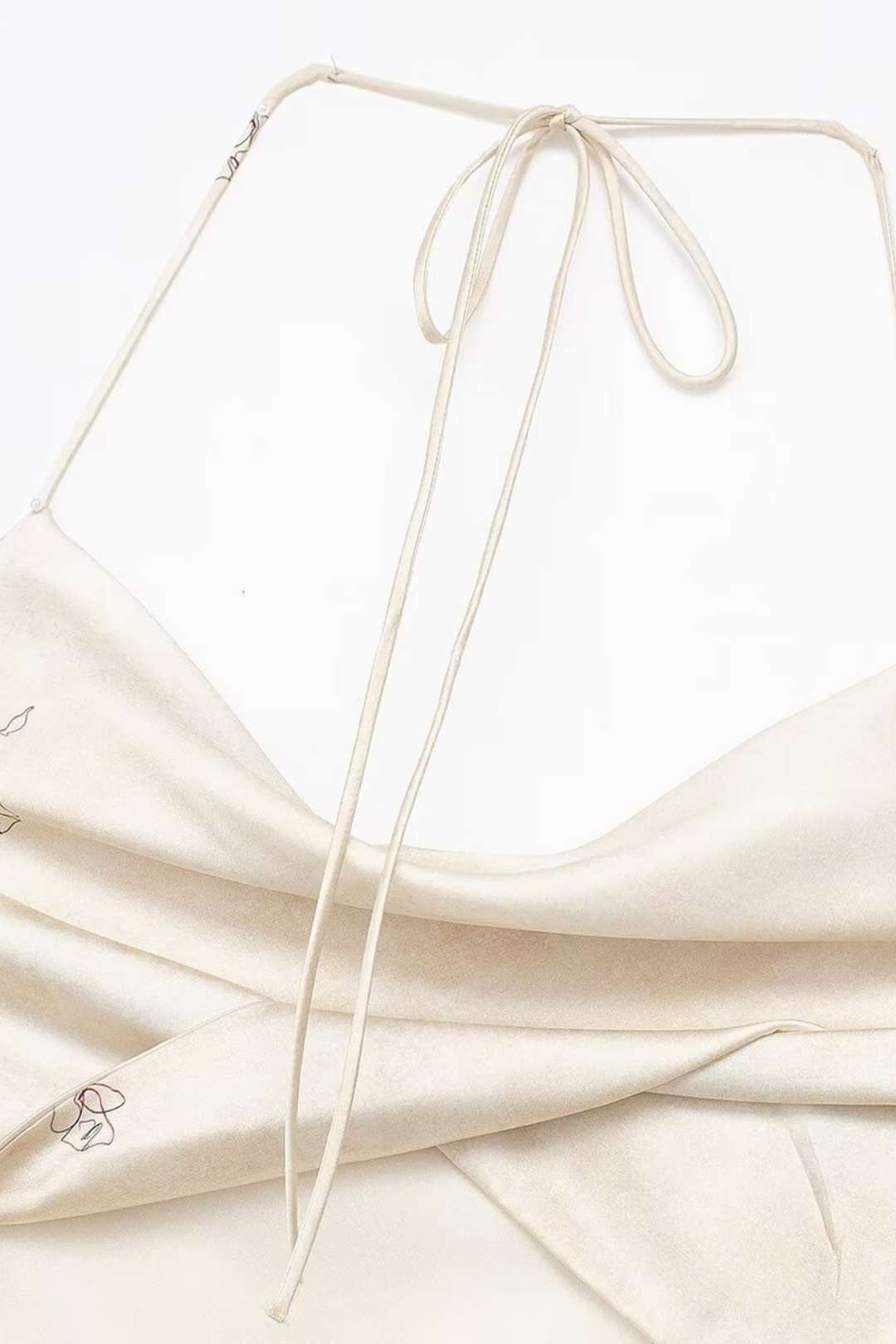 Silk Satin Texture Printed Dress