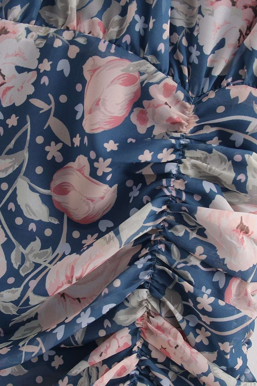 Floral Pleated Sleeveless Dress