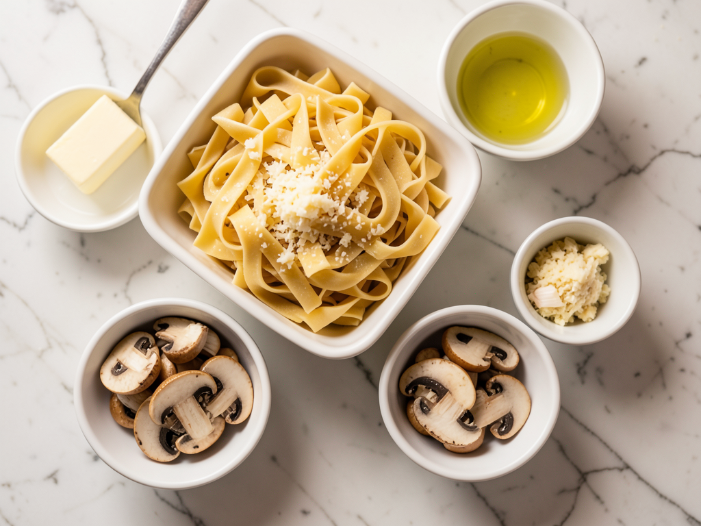 Creamy Garlic Mushroom Pasta