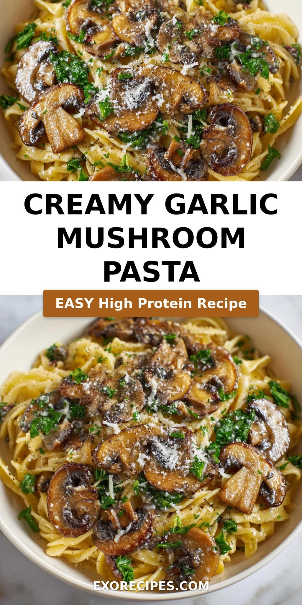 Creamy Garlic Mushroom Pasta