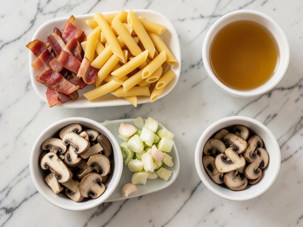Creamy Bacon Mushroom Pasta