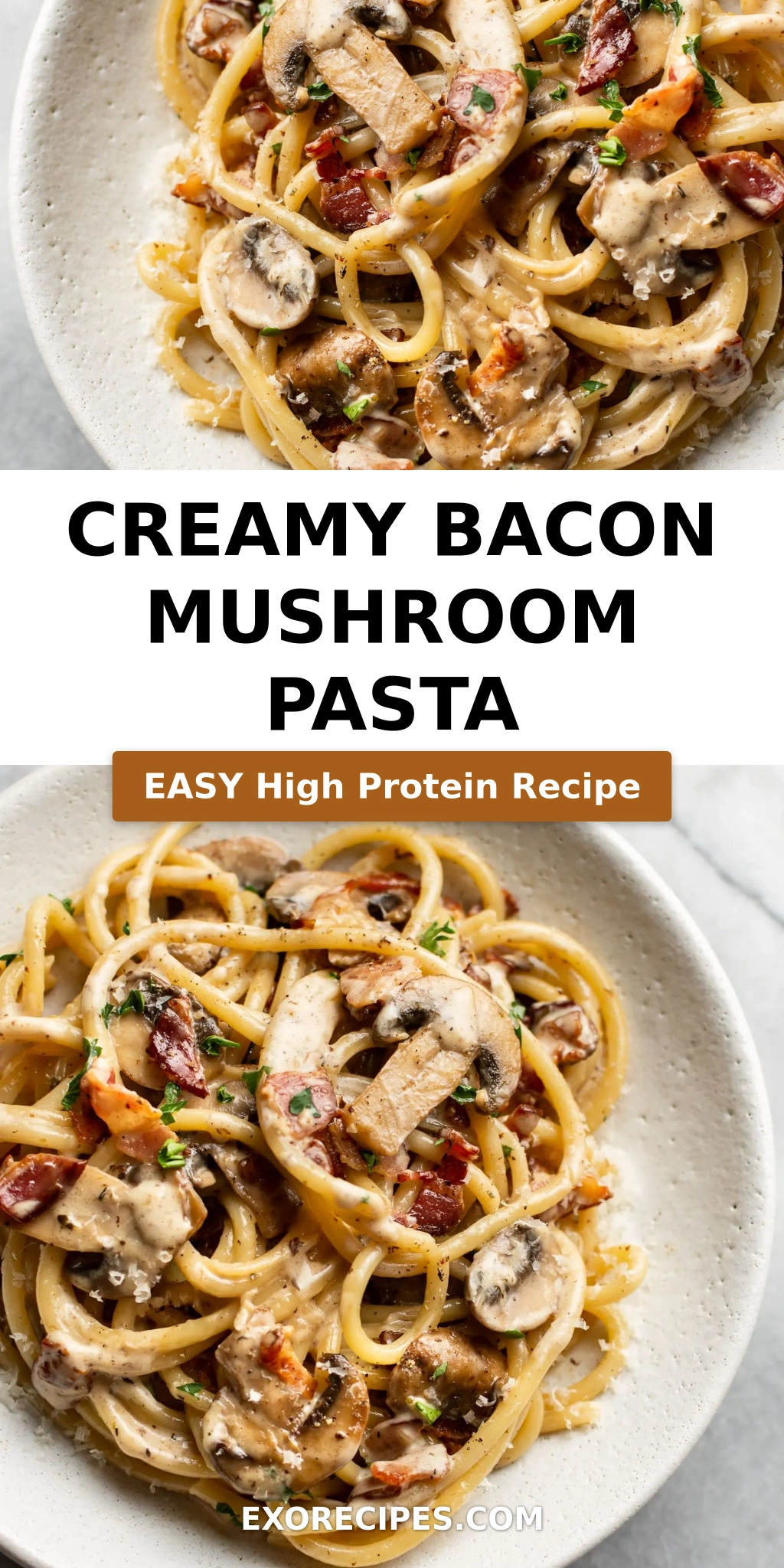 Creamy Bacon Mushroom Pasta