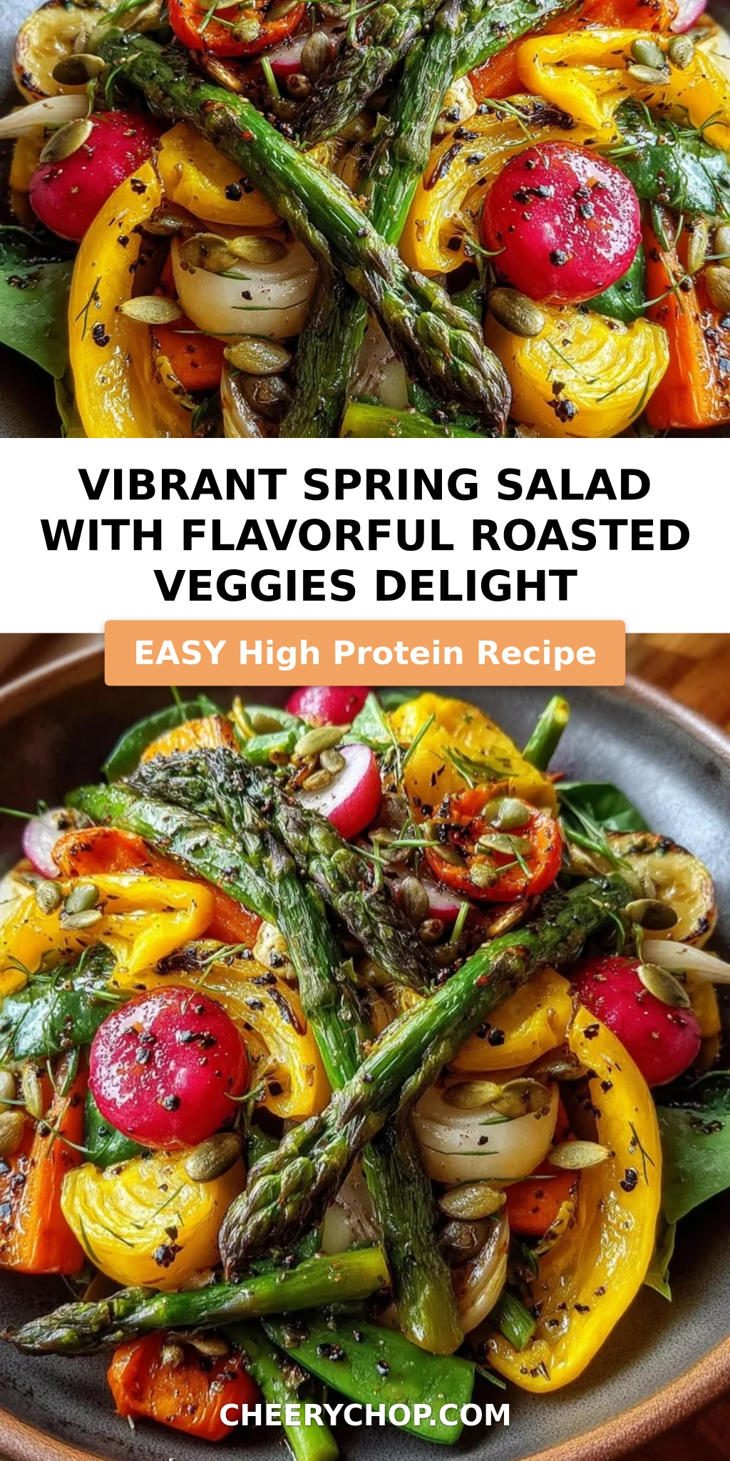 Vibrant Spring Salad with Flavorful Roasted Veggies Delight
