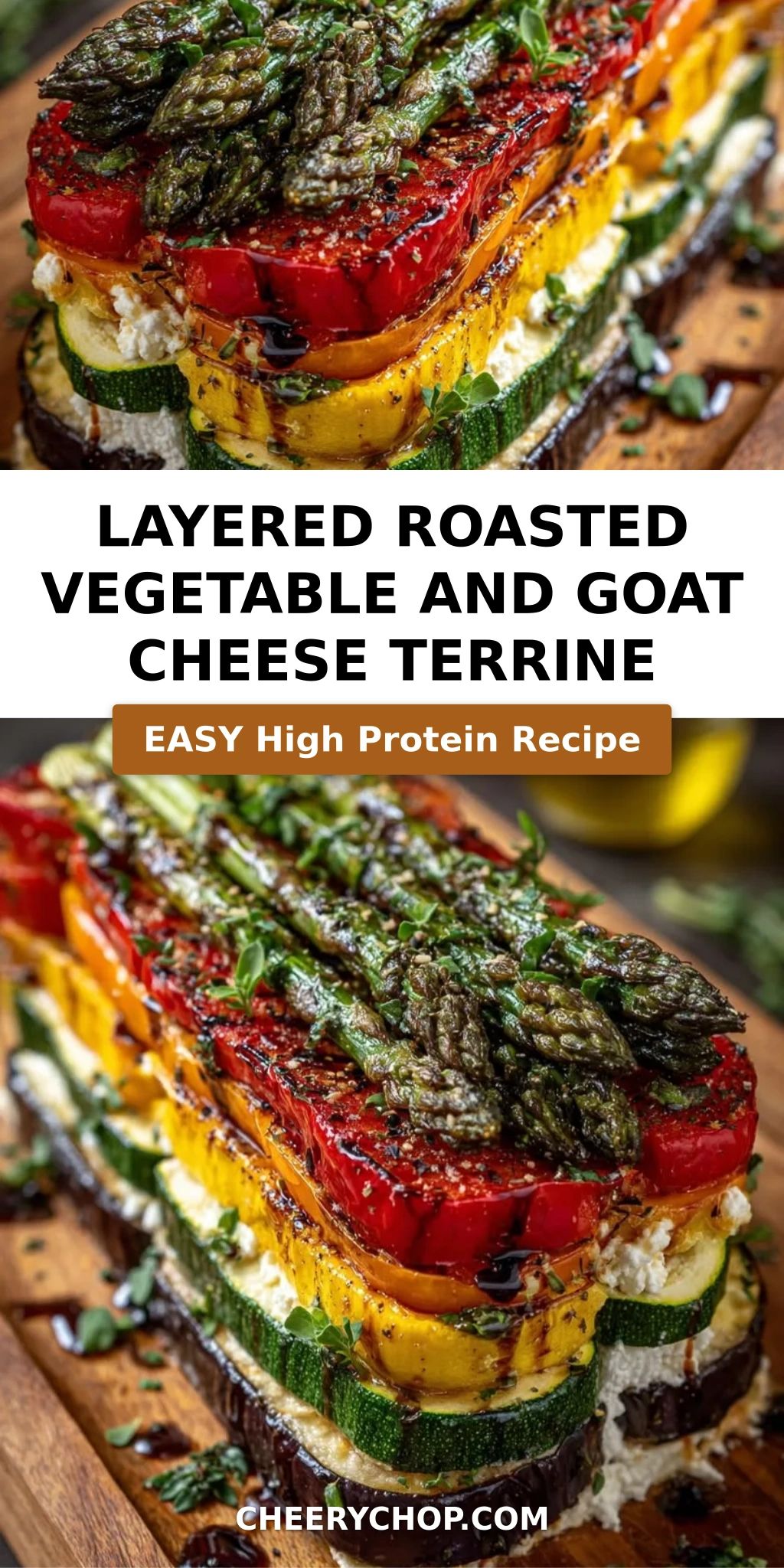 Layered Roasted Vegetable and Goat Cheese Terrine