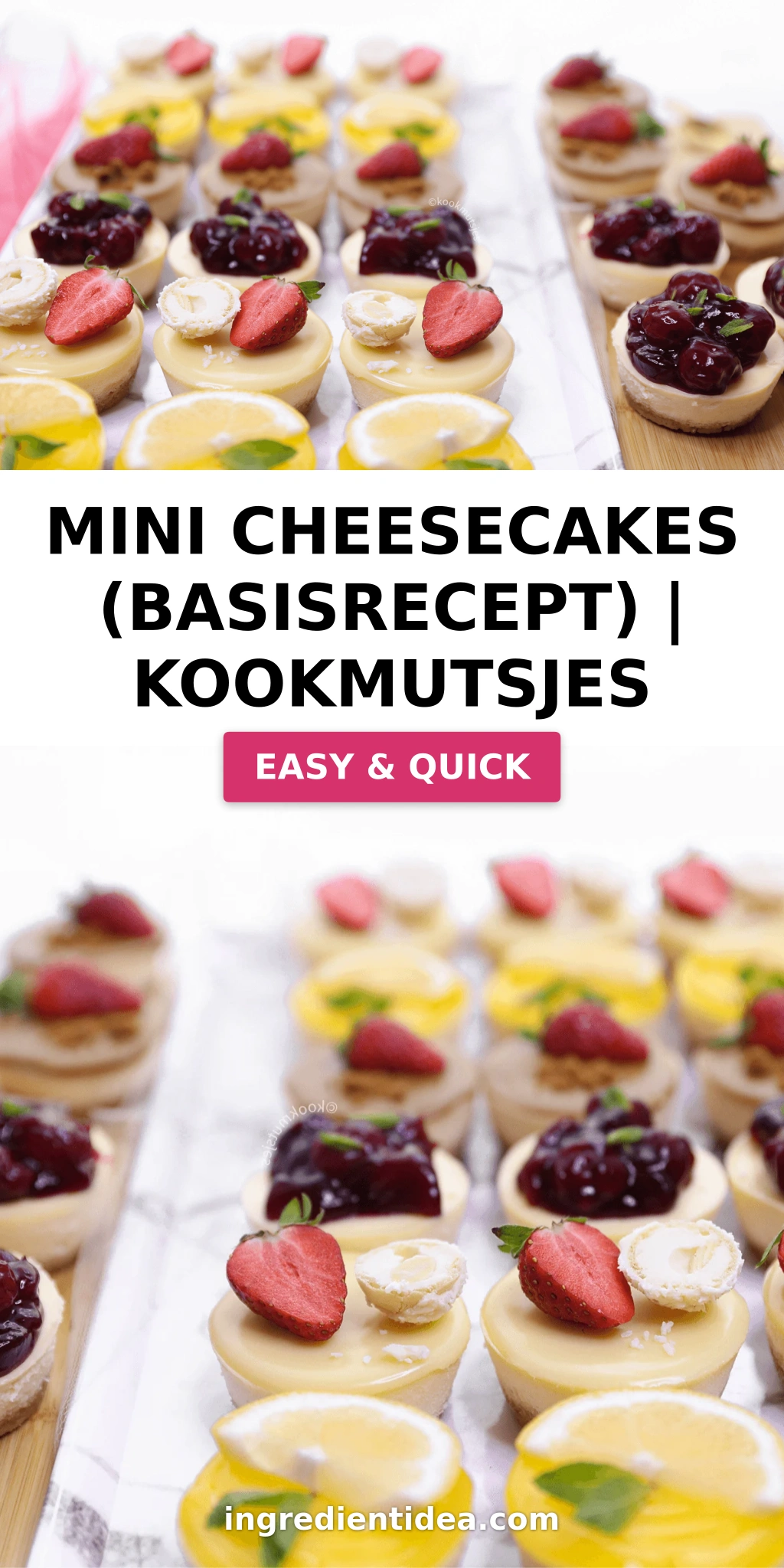 Mini cheesecakes (basisrecept) | Kookmutsjes