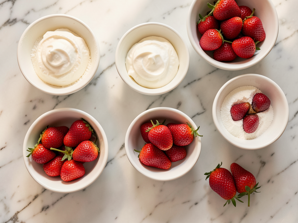 Red, White, and Blue Cheesecake Strawberries