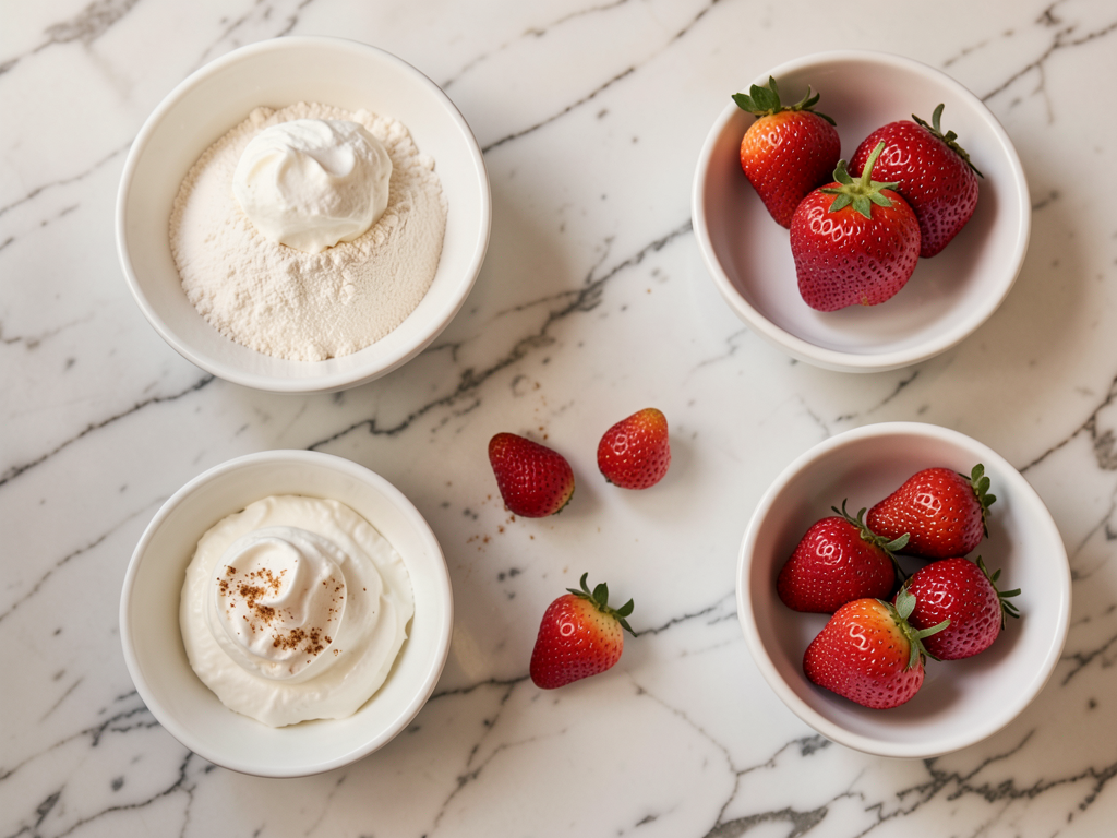 Red, White, and Blue Cheesecake Strawberries