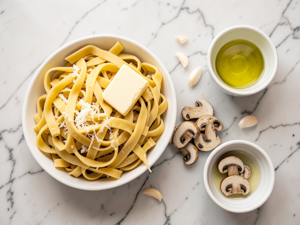 Creamy Garlic Mushroom Pasta