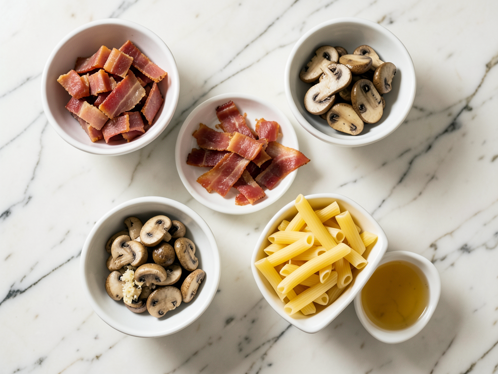 Creamy Bacon Mushroom Pasta