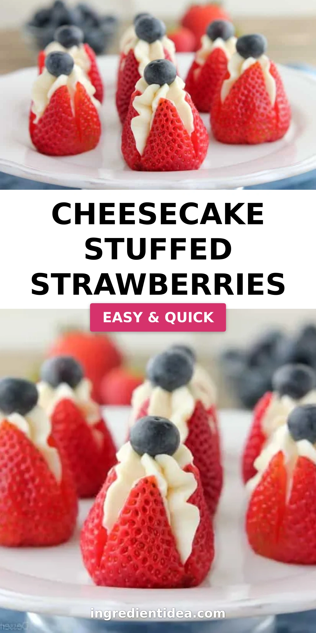 Cheesecake Stuffed Strawberries