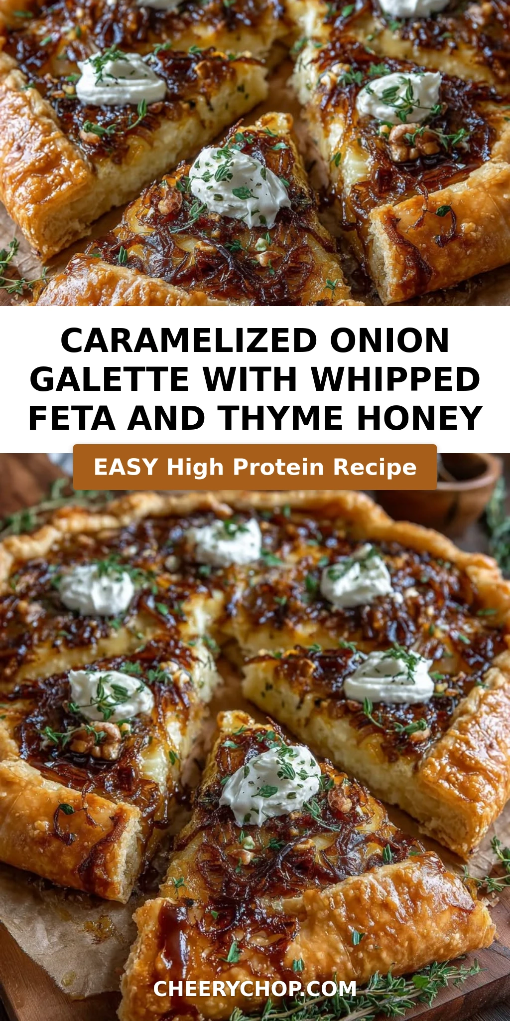 Caramelized Onion Galette with Whipped Feta and Thyme Honey