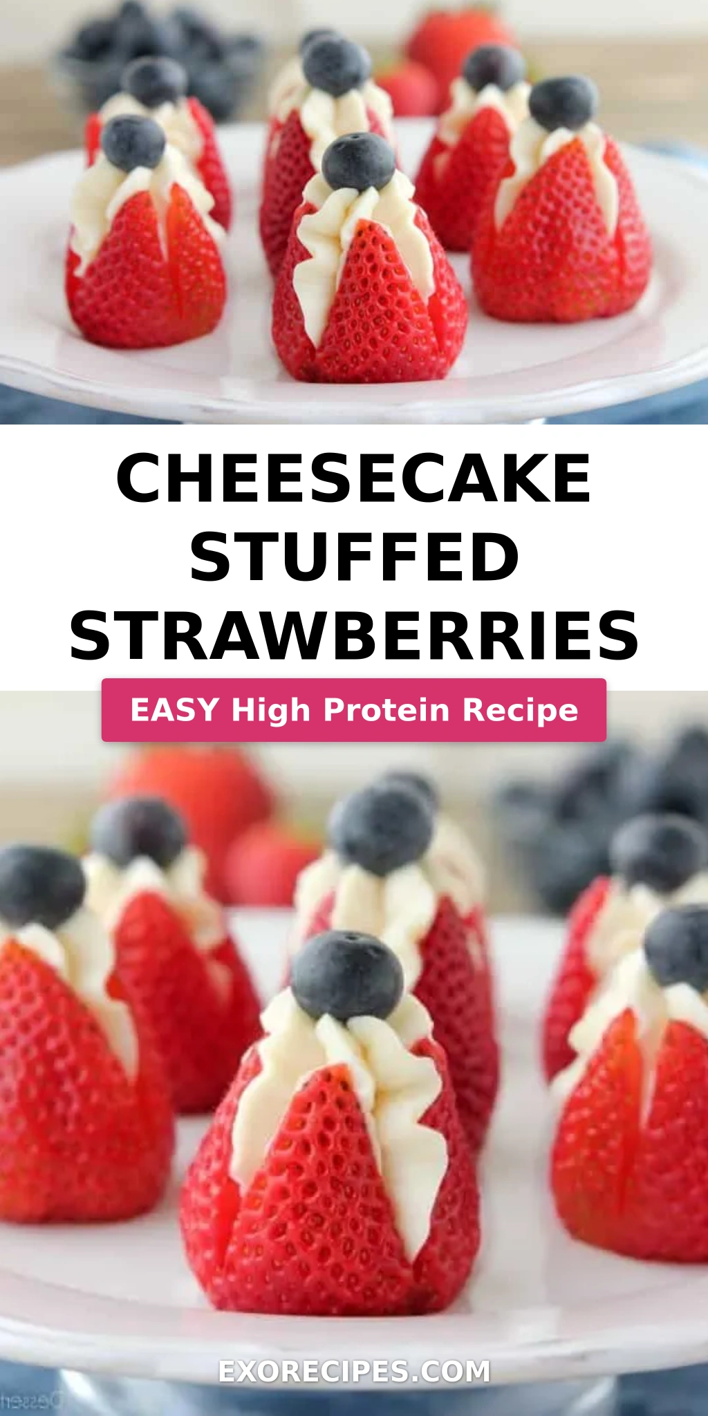 Cheesecake Stuffed Strawberries