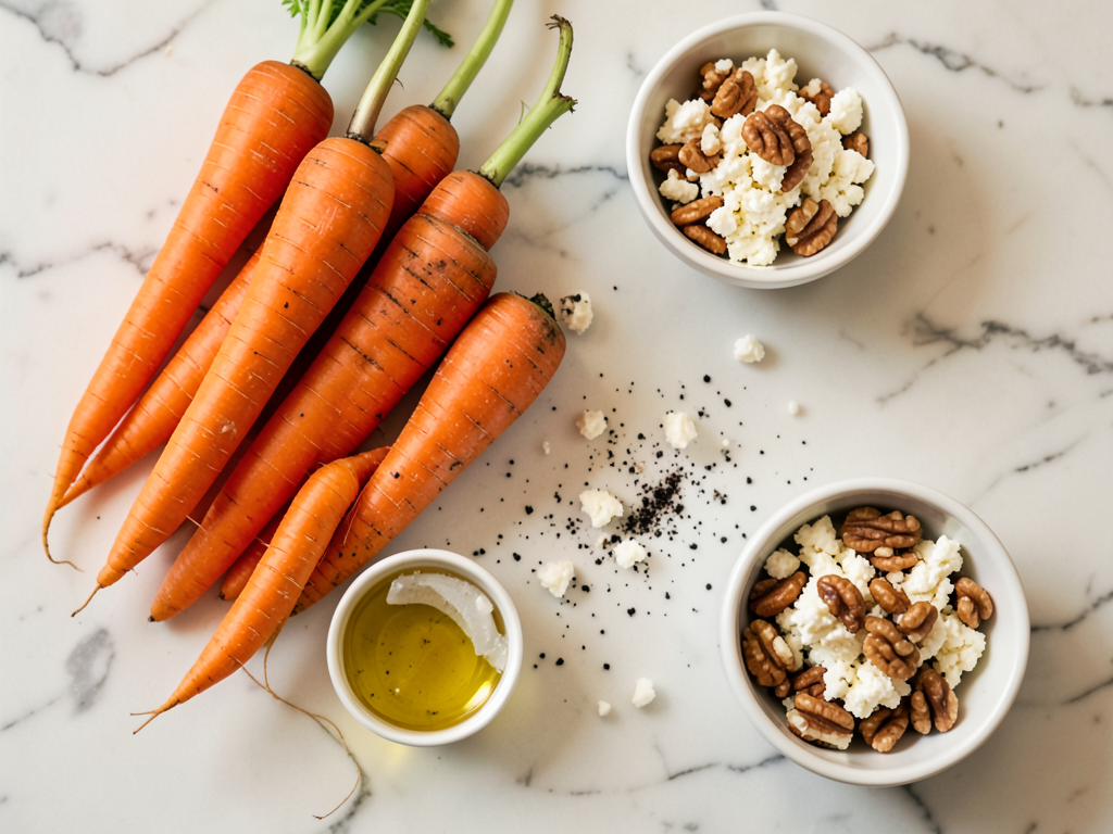 Roasted Carrots with Goat Cheese, Hot Honey & Crunchy Walnuts