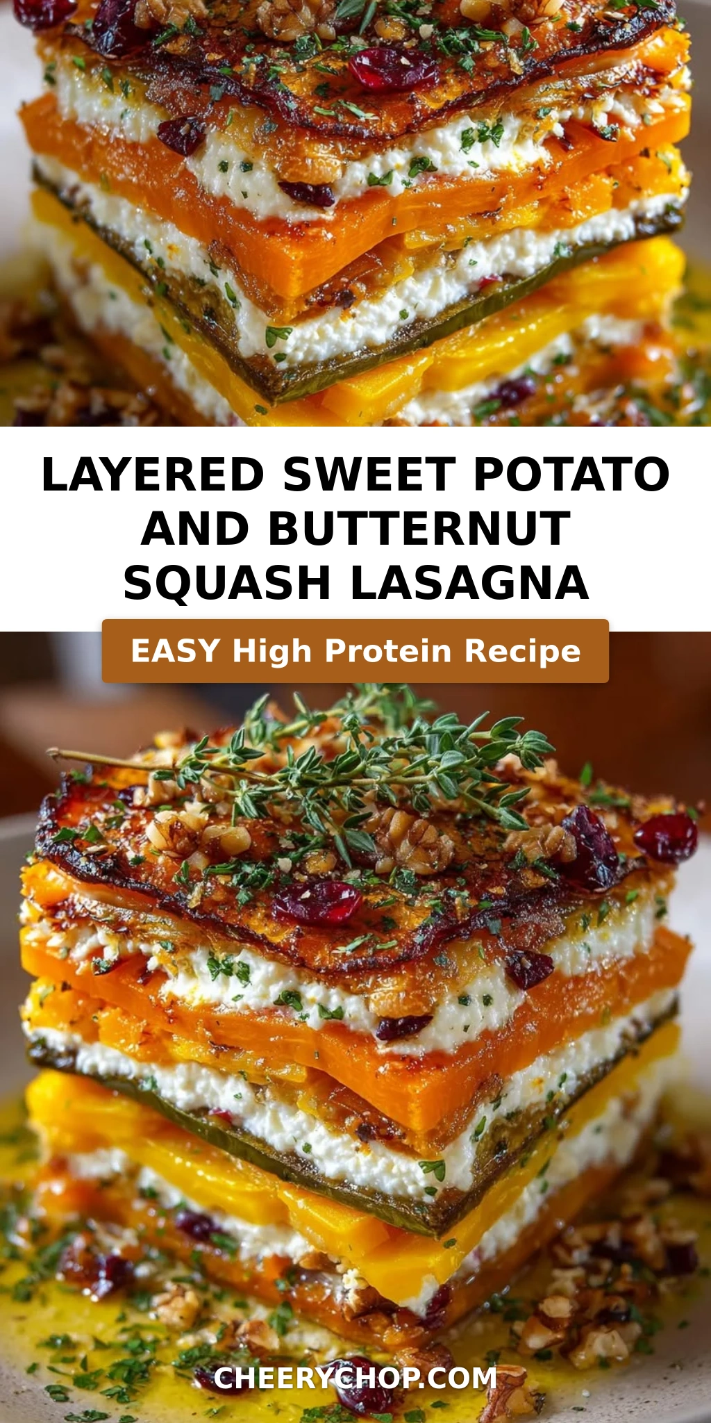 Layered Sweet Potato and Butternut Squash Lasagna