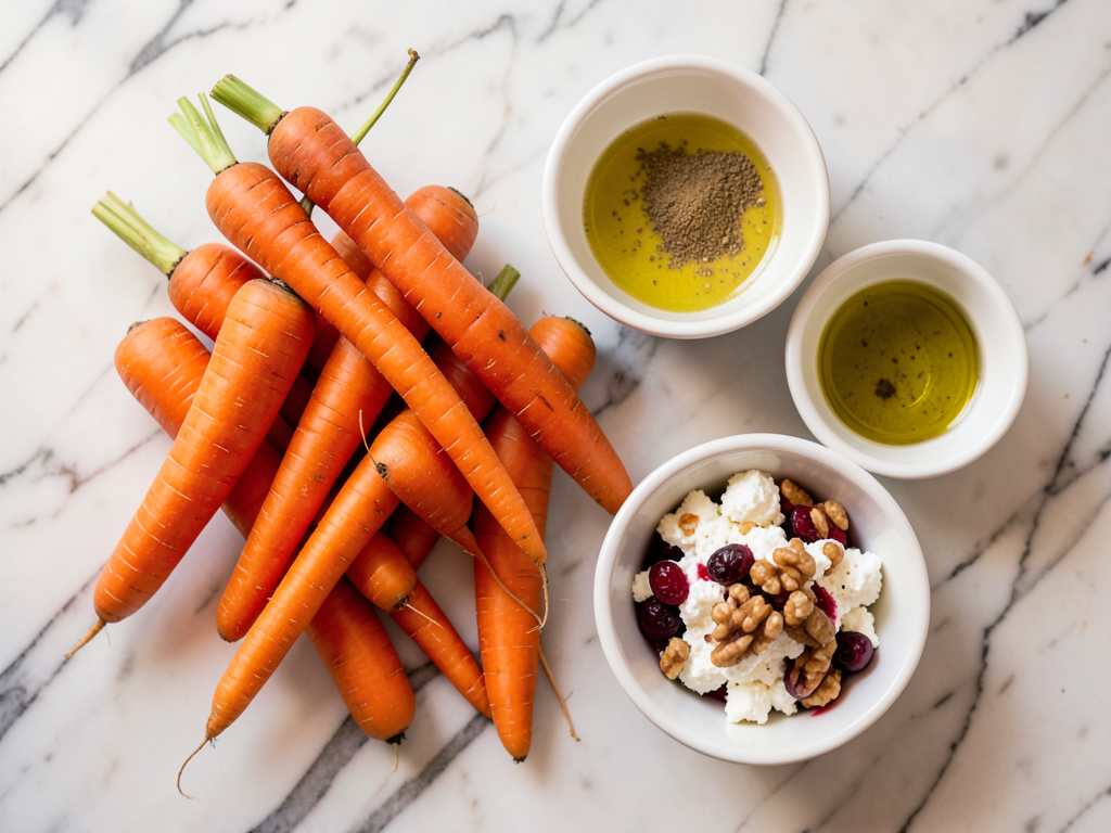 Roasted Carrots with Whipped Feta, Cranberry-Honey Glaze & Crunchy Walnuts