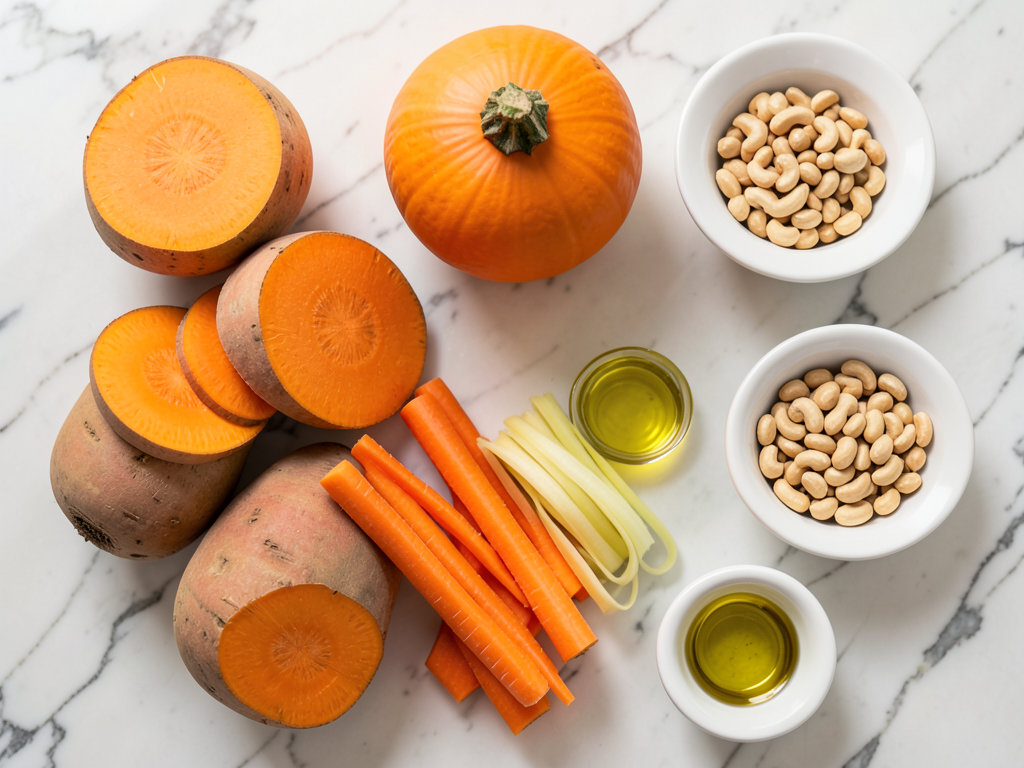 Layered Sweet Potato Butternut Squash Carrot Lasagna