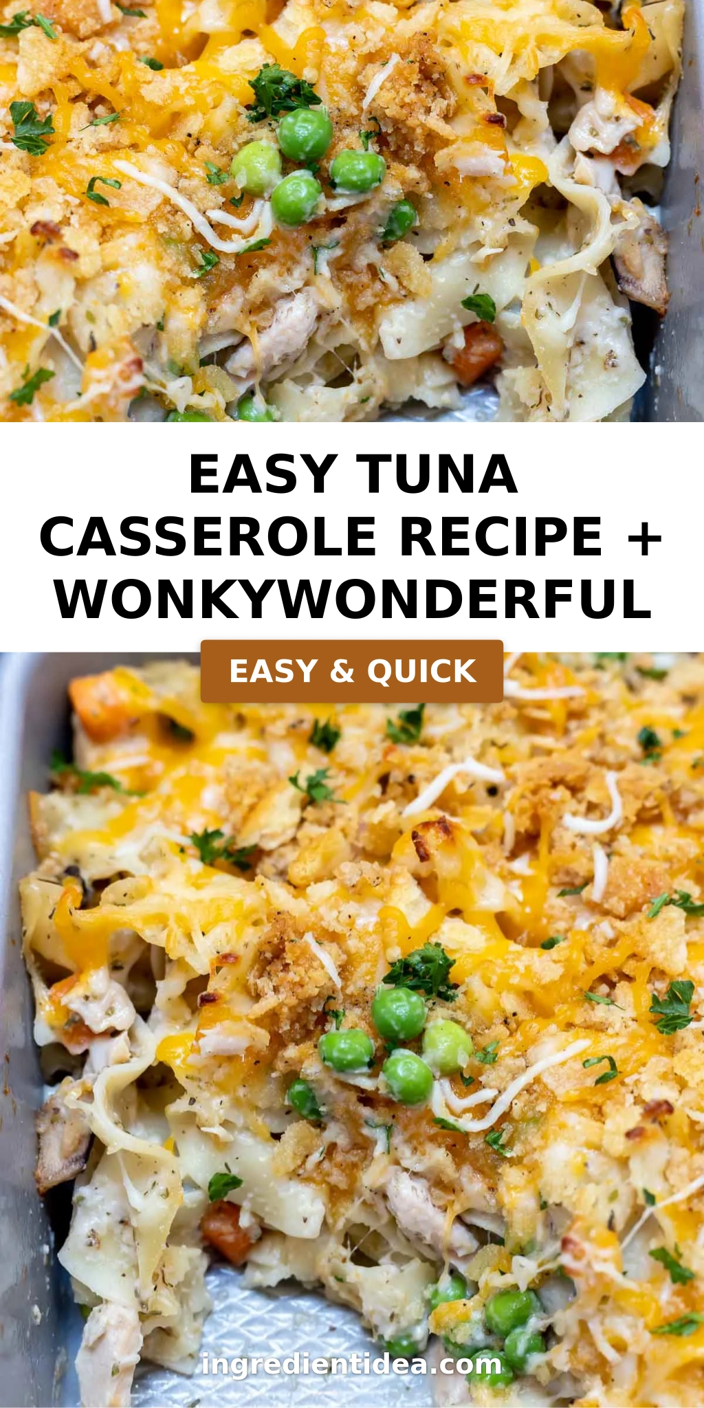 EASY TUNA CASSEROLE RECIPE + WonkyWonderful