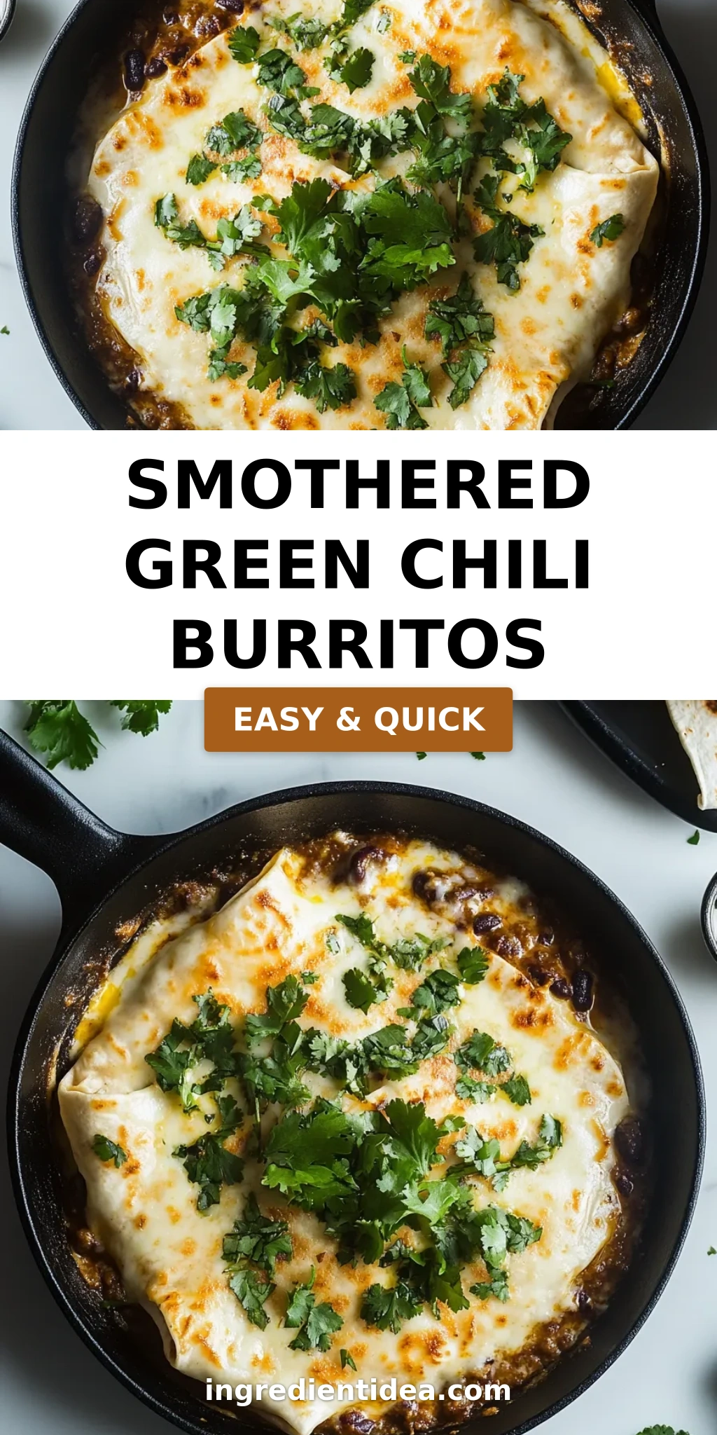 Smothered Green Chili Burritos