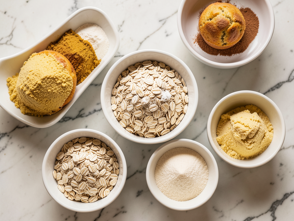 Healthy Banana Oatmeal Muffins