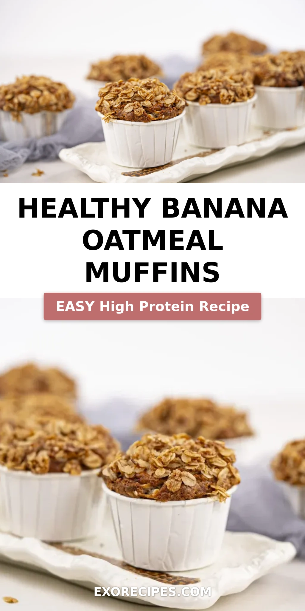 Healthy Banana Oatmeal Muffins