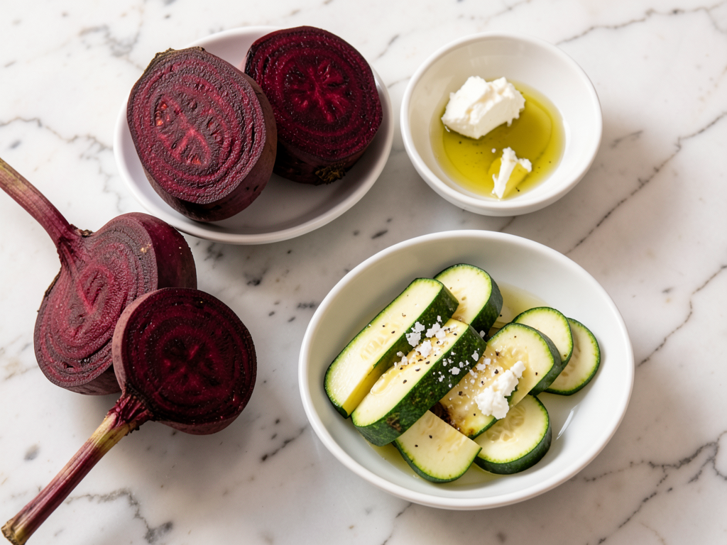 Colorful Beetroot, Zucchini & Goat’s Cheese Terrine