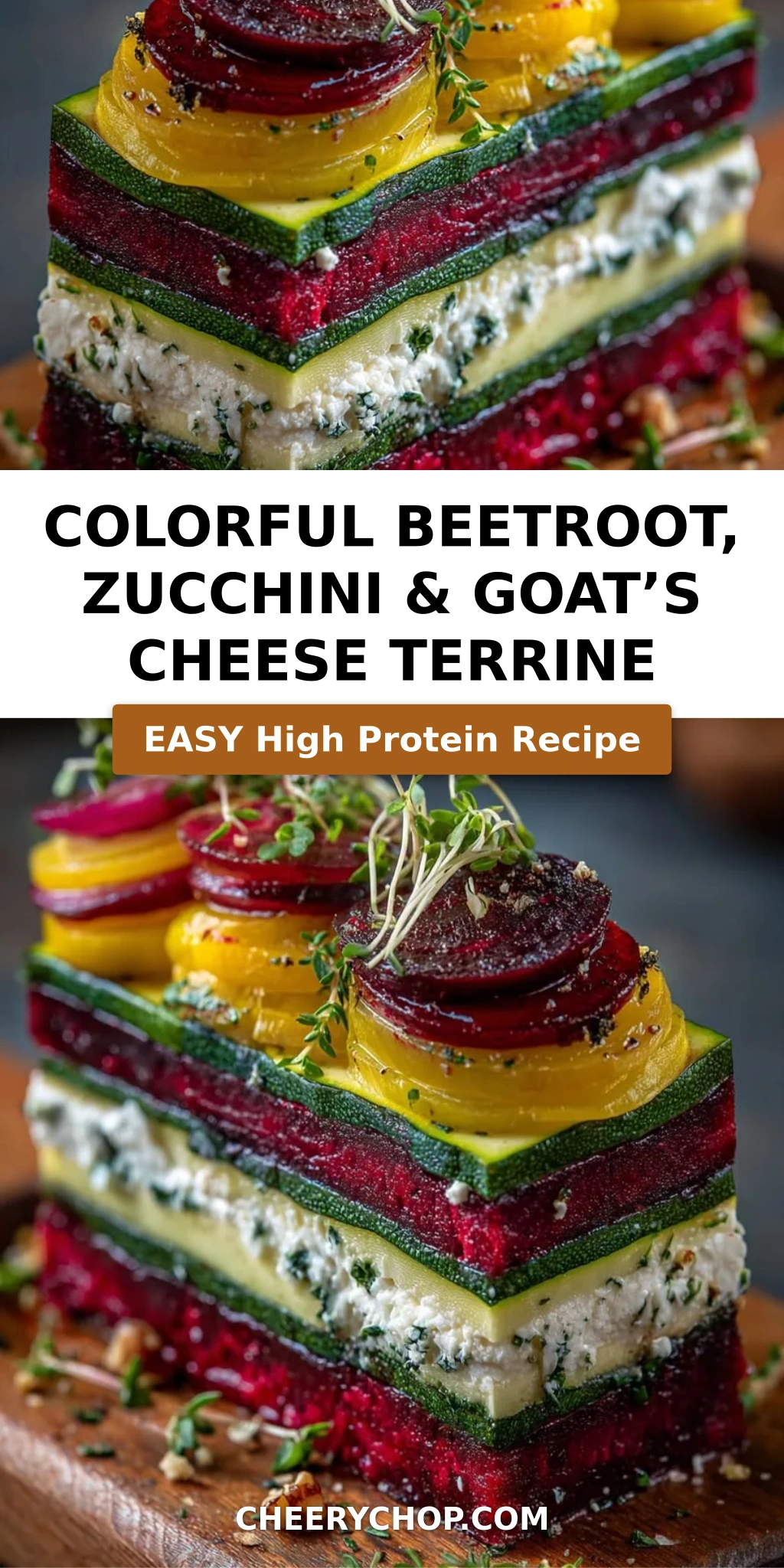Colorful Beetroot, Zucchini & Goat’s Cheese Terrine
