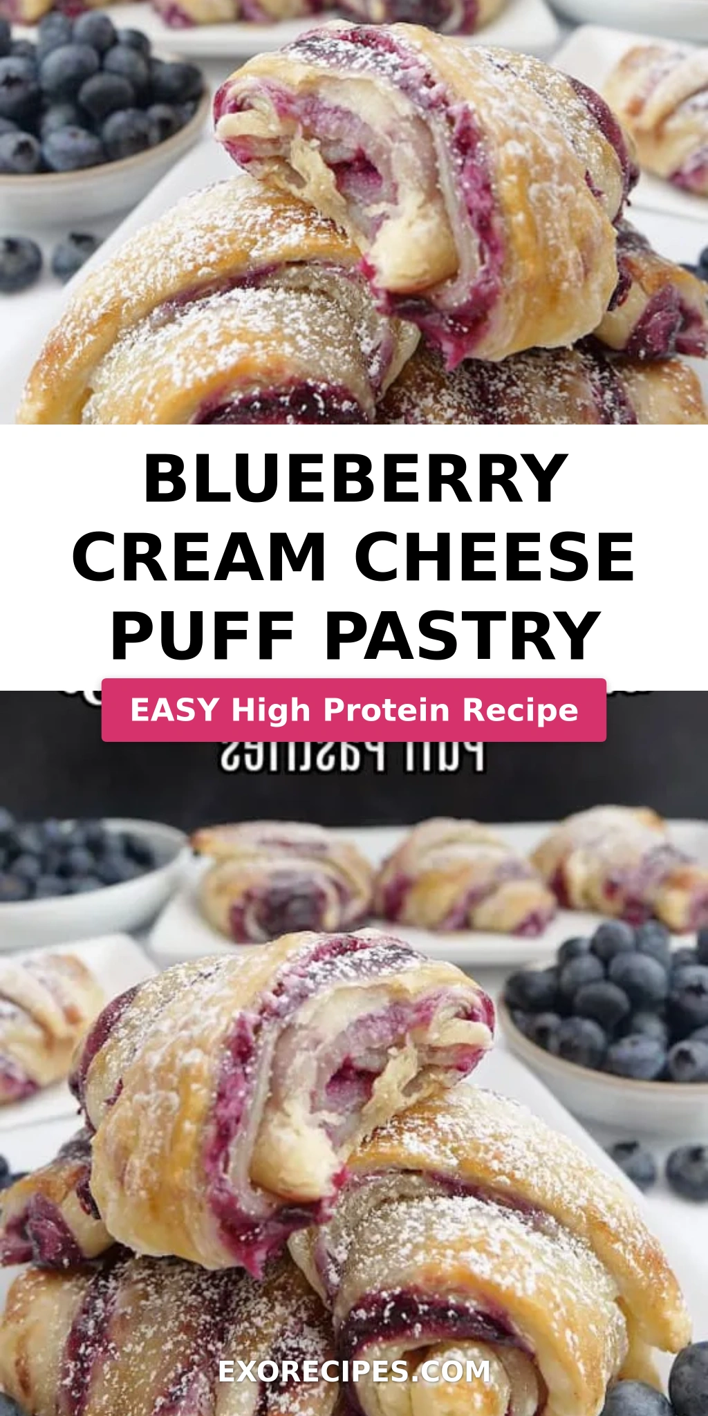 Blueberry Cream Cheese Puff Pastry