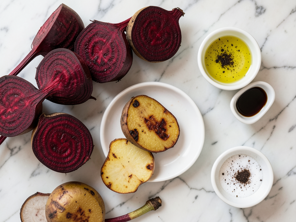 Colorful Beetroot and Goat’s Cheese Carpaccio Stack