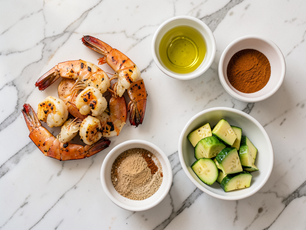 Blackened Shrimp Avocado Cucumber Bites