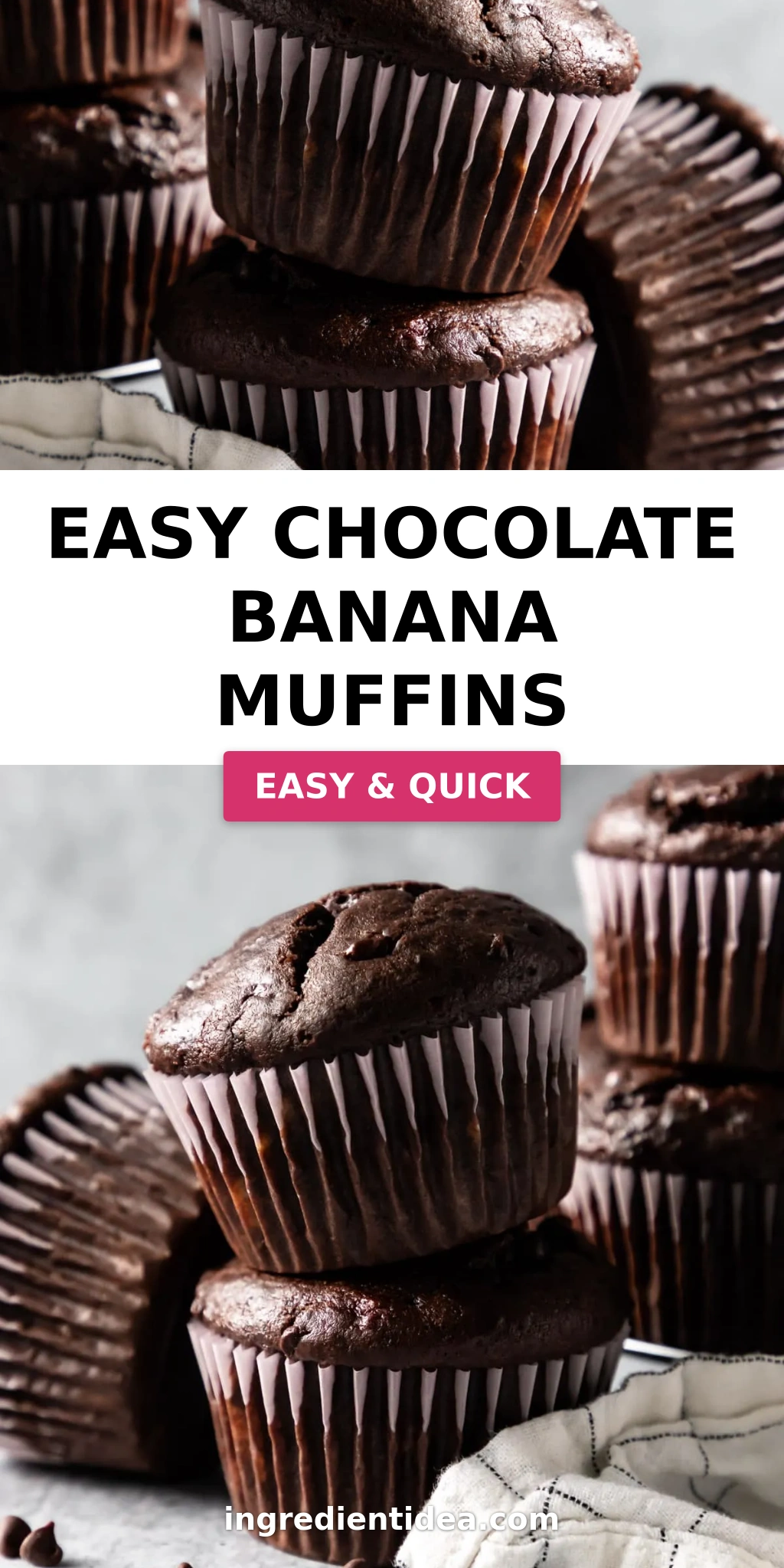 Easy Chocolate Banana Muffins