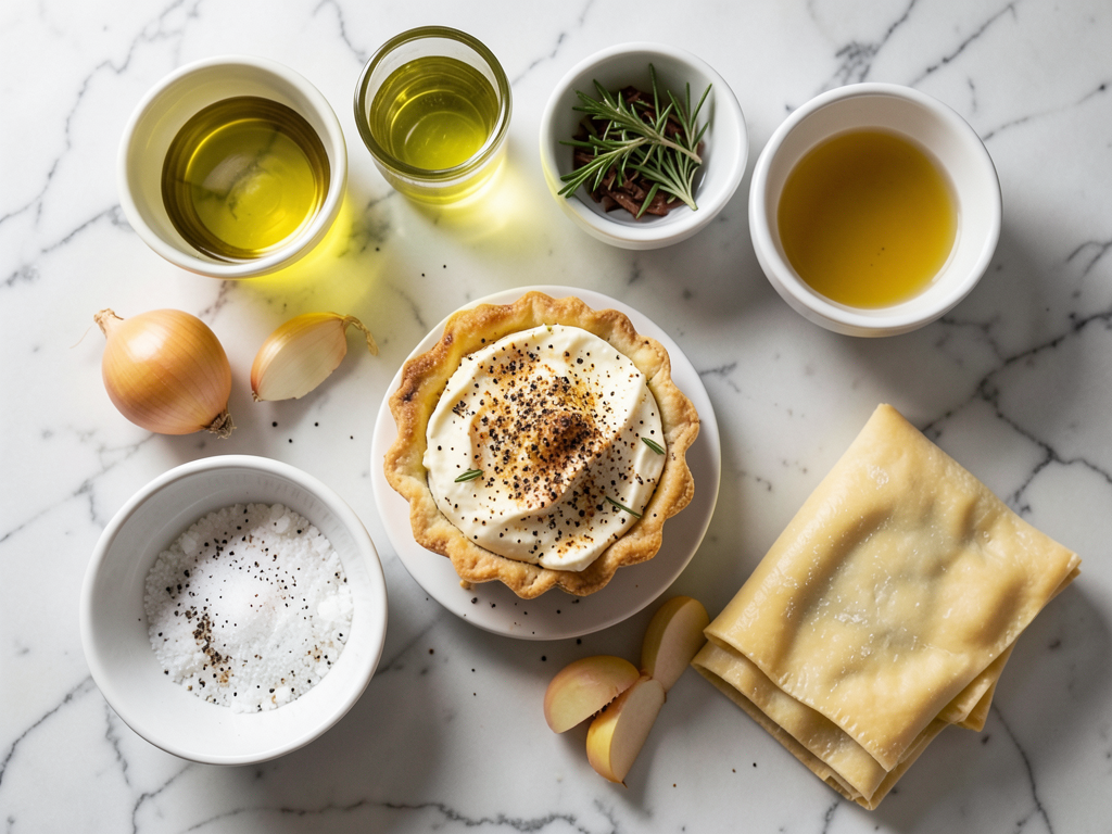 Peach Brie Pastry Tarts with Peppered Rosemary Honey