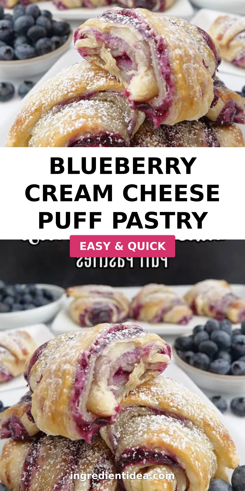 Blueberry Cream Cheese Puff Pastry