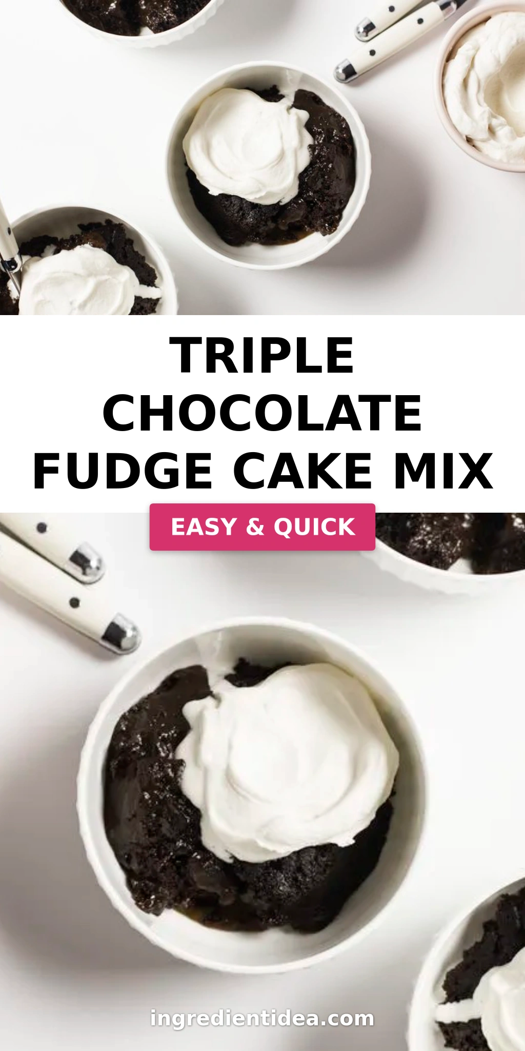 triple chocolate fudge cake mix