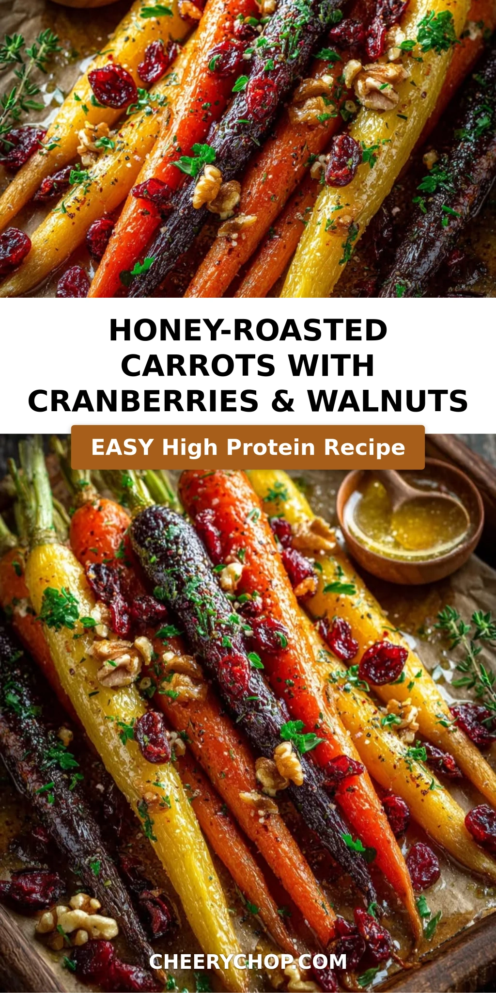Honey-Roasted Carrots with Cranberries & Walnuts