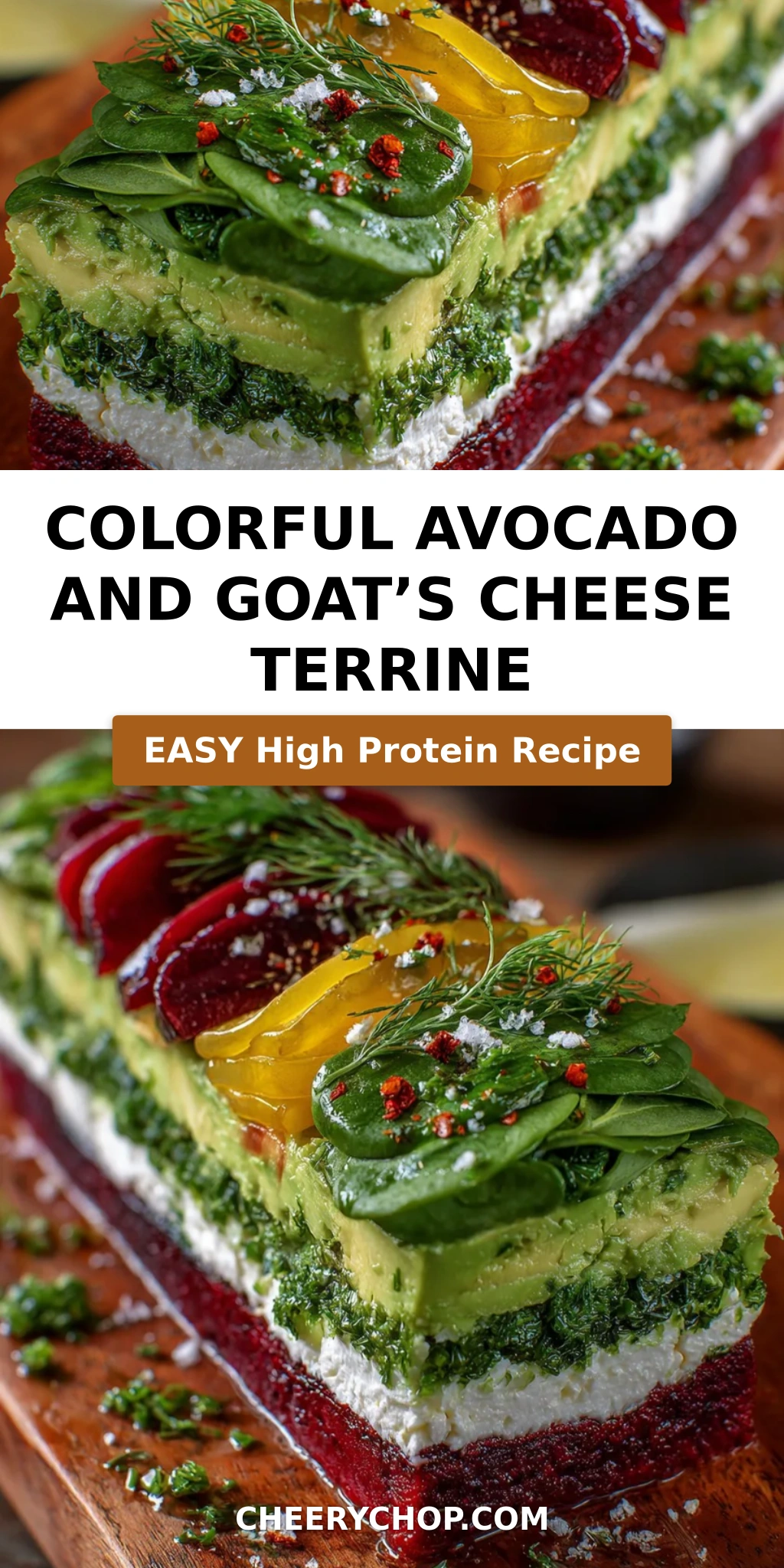 Colorful Avocado and Goat’s Cheese Terrine