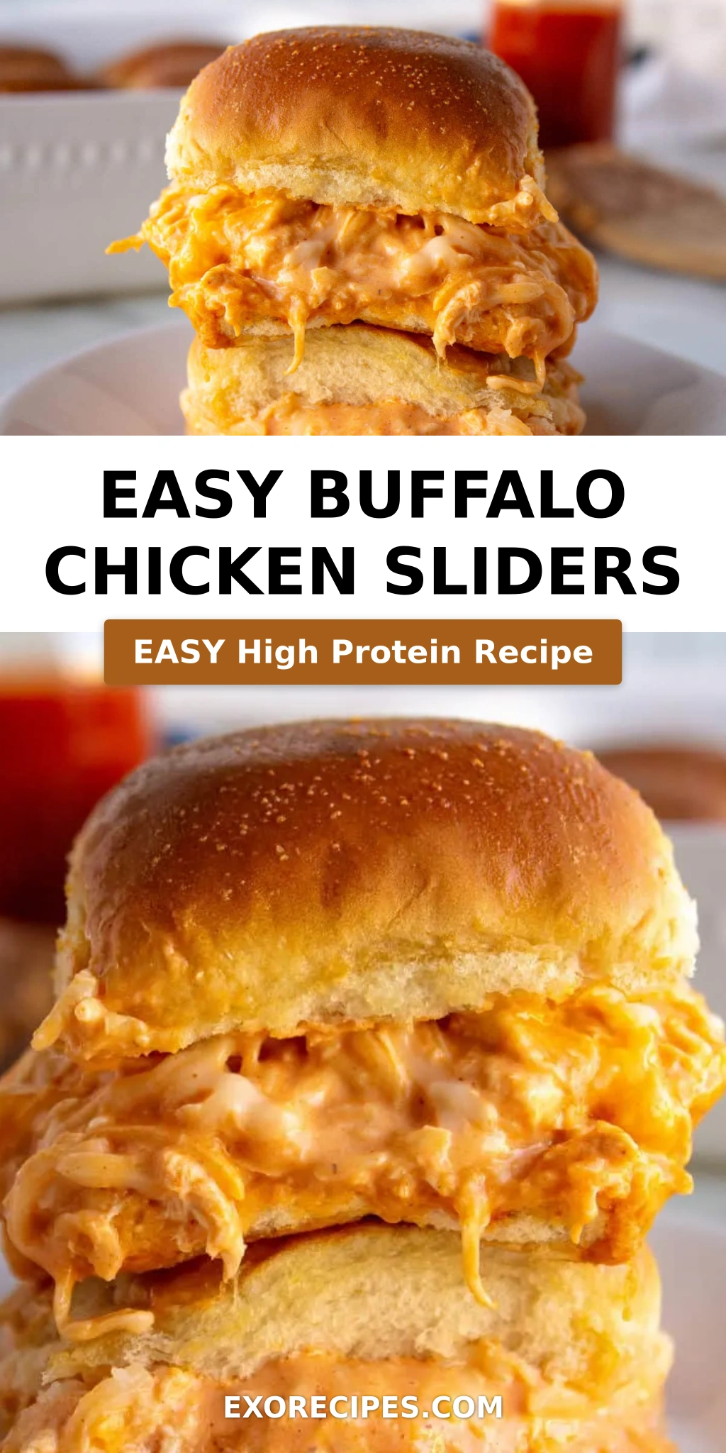 EASY BUFFALO CHICKEN SLIDERS