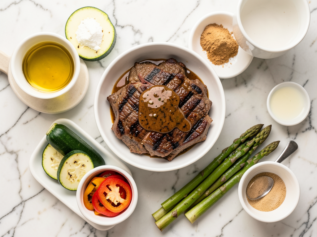 Cozy Grilled Steak Bowl with Zucchini