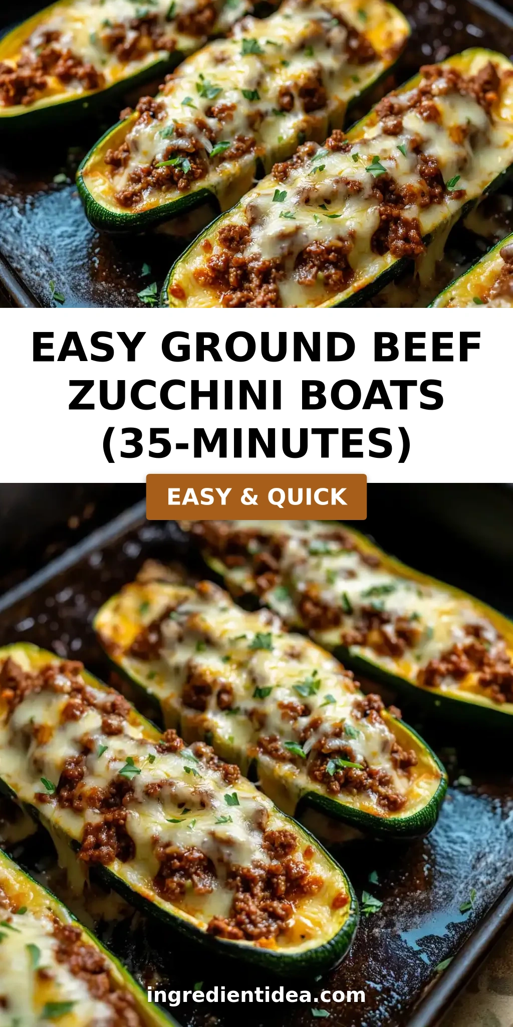 Easy Ground Beef Zucchini Boats (35-Minutes)