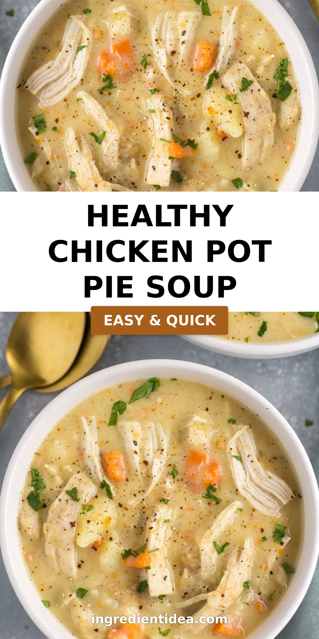 Healthy Chicken Pot Pie Soup