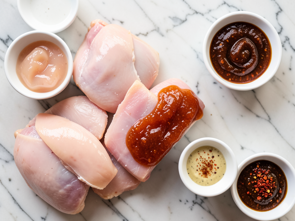 Slow Cooker Peach BBQ Chicken