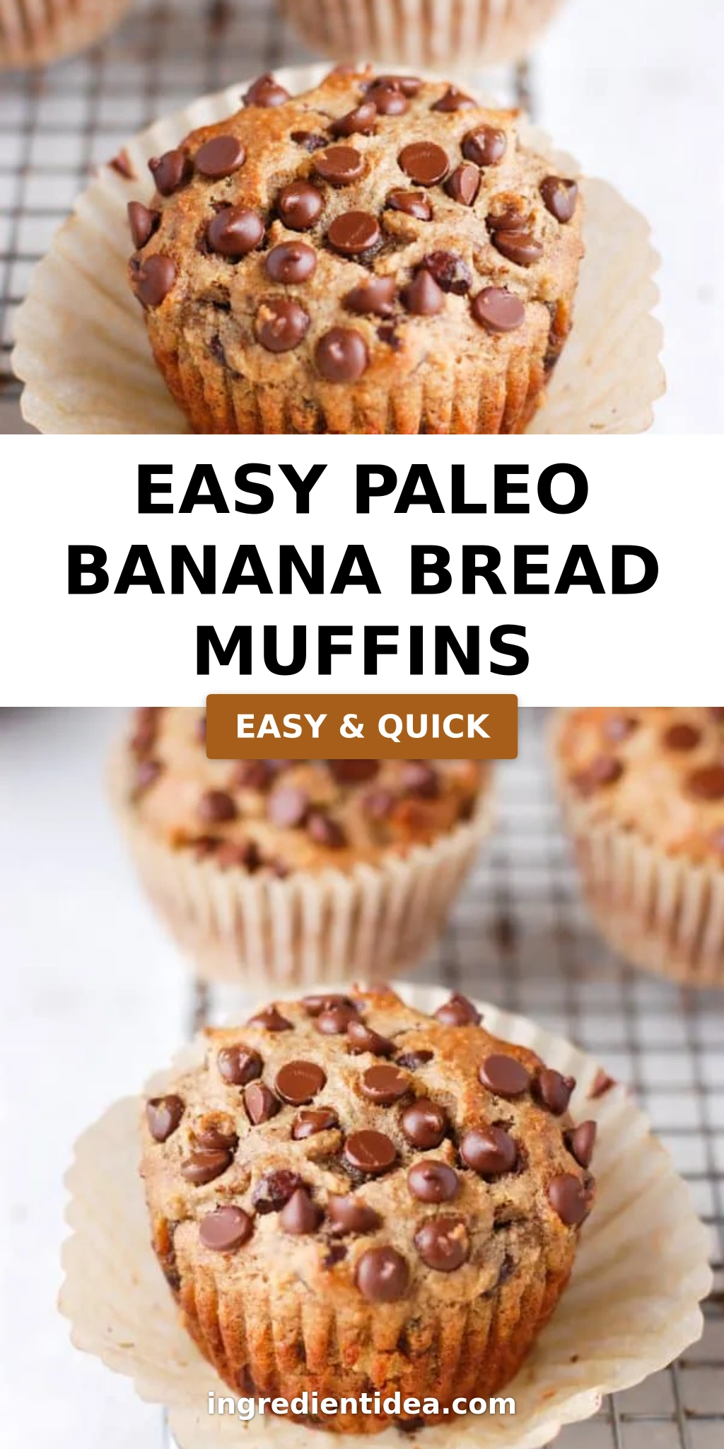 easy paleo banana bread muffins