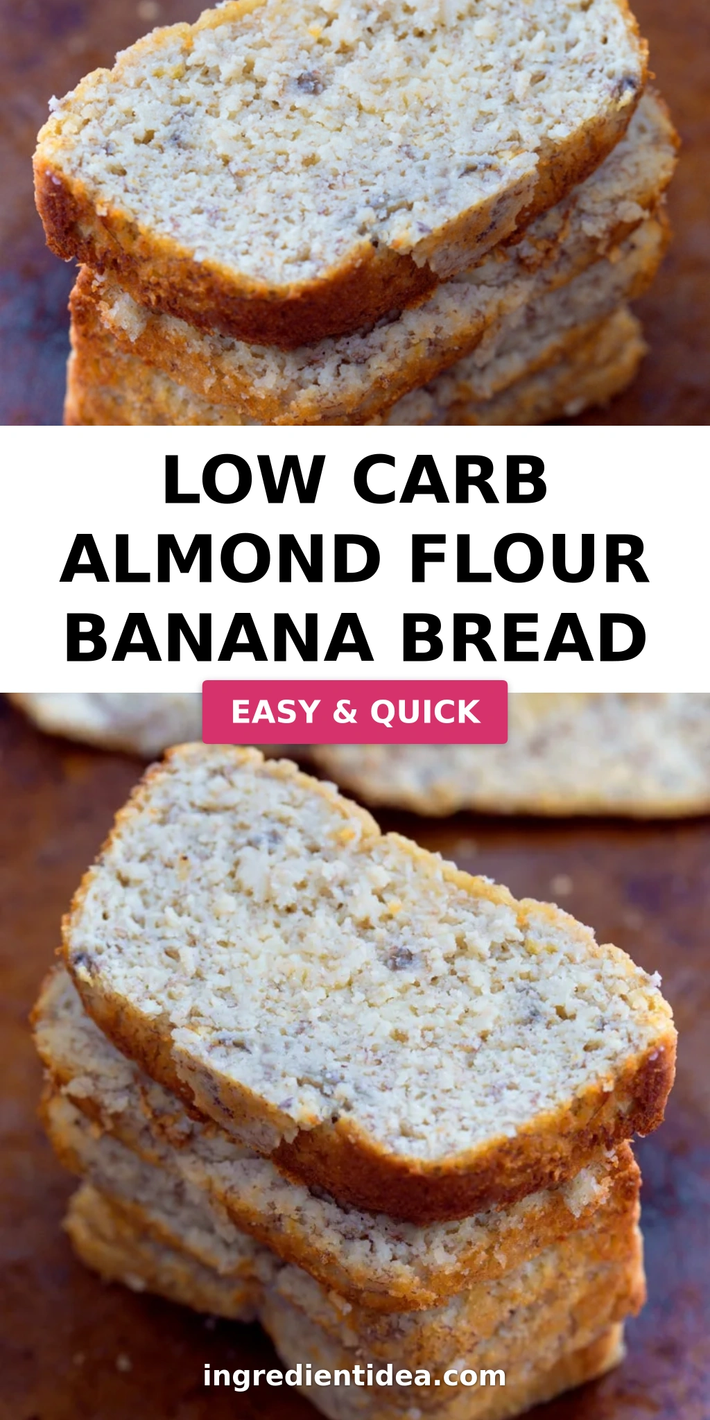 Low Carb Almond Flour Banana Bread